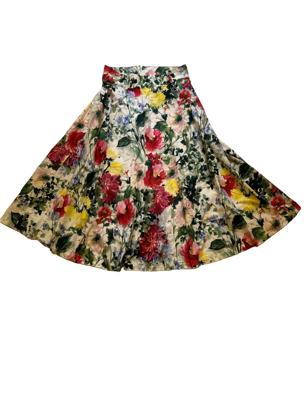 Philosophy Maxi Skirt Women 100% Cotton Multicolor Floral Boho Vacation Sz 8